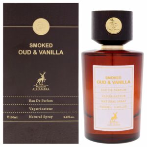 boite parfum smoked oud and vanilla maison alhambra
